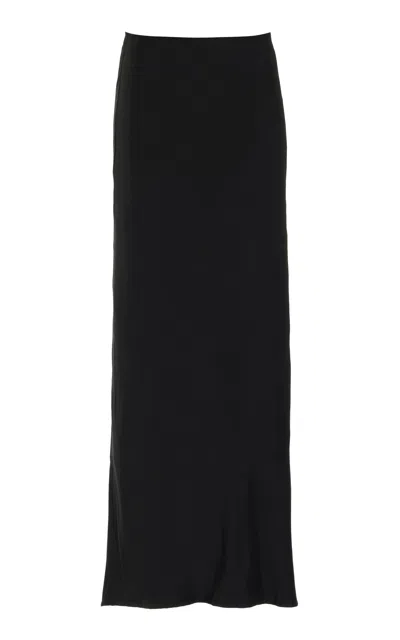Anemos Bias-cut Cupro Jersey Maxi Skirt In Black