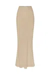 Anemos Bias-cut Maxi Skirt In Stretch Twill In Taupe