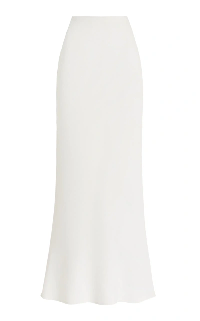 Anemos Bias-cut Stretch Twill Maxi Skirt In White