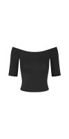 Anemos Carolyn Off The Shoulder Top In Luxe Cupro Jersey