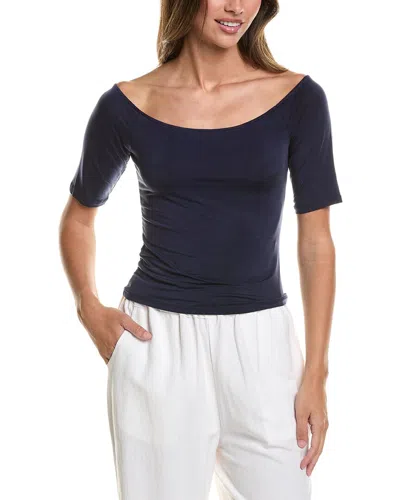 Anemos Carolyn Off The Shoulder Top In Blue