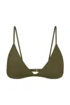 Anemos Classic Triangle Bikini Top In Green