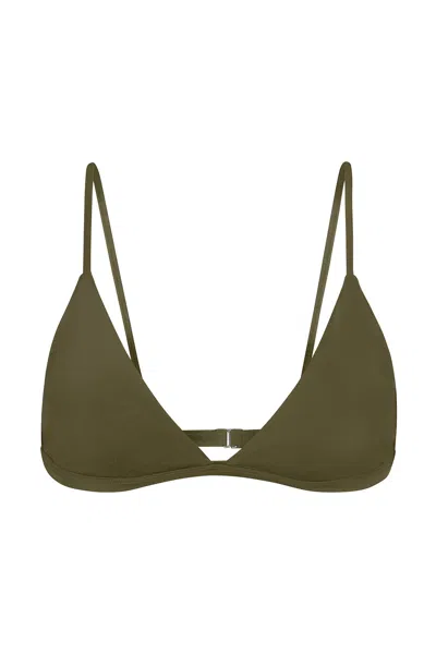 Anemos Classic Triangle Bikini Top In Green