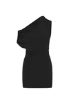 Anemos Cowl Neck Mini Dress In Compact Jersey