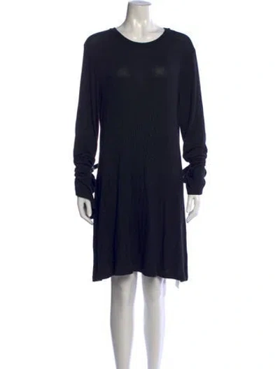 Pre-owned Anemos Crew Neck Knee-length Dress In Black