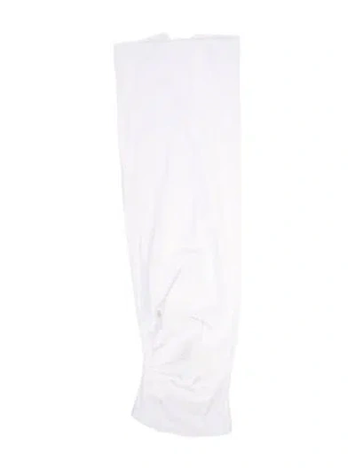 Pre-owned Anemos Crew Neck Long Dress In White