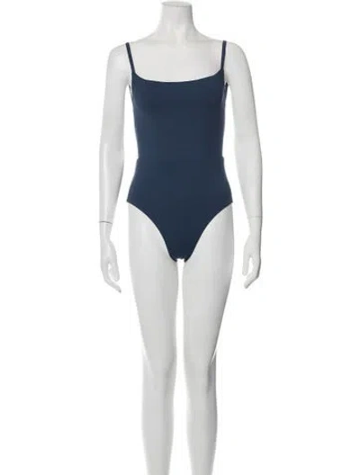 Pre-owned Anemos Cutout Accent One-piece In Blue