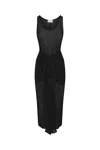 Anemos D.k. Midi Wrap Dress In Woven Cotton Gauze