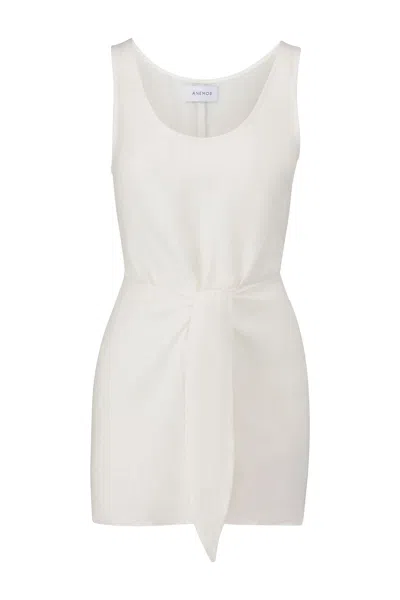 Anemos D.k. Mini Dress In Linen Cupro In White