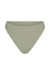 Anemos Draped Asymmetric Midi Bikini Bottom In Laurel