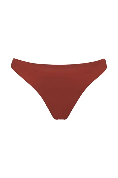 Anemos Eighties High-cut Bikini Bottom In Umber