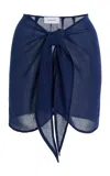 Anemos Exclusive Mini Wrap Skirt In Blue