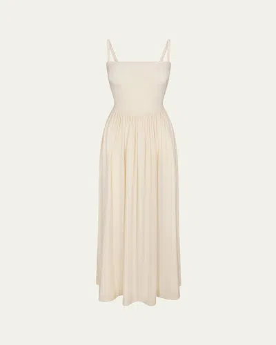 Anemos Gathered Waist Maxi Dress In White