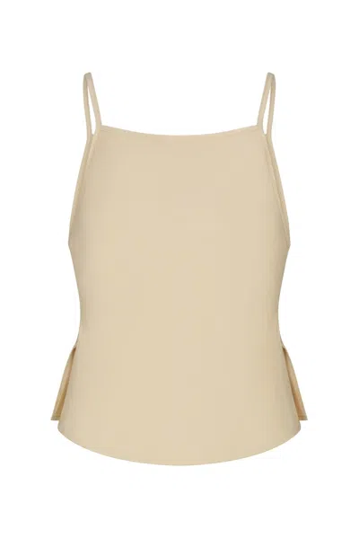 Anemos Gisele Bias-cut Top In Fluid Stretch Sateen In Brown