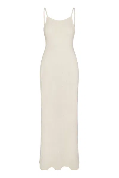 Anemos Gisele Maxi Dress In Crochet Knit In Neutral