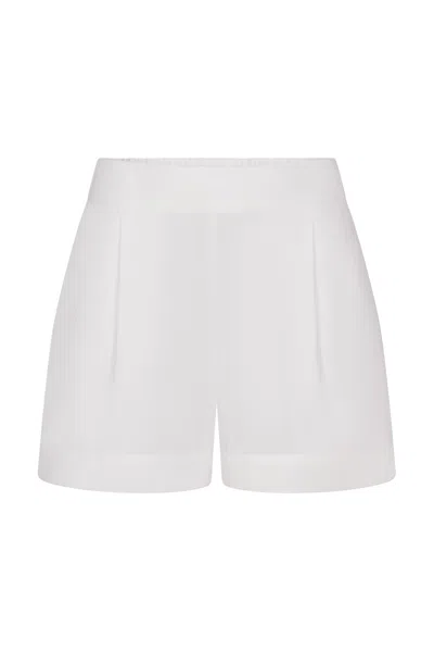 Anemos High-waist Short Short In Stretch Cotton In White