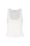 Anemos Hume Tank Top In Stretch Twill In White