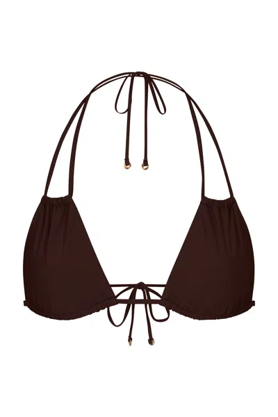 Anemos The Jane Double-string Bikini Top In Espresso