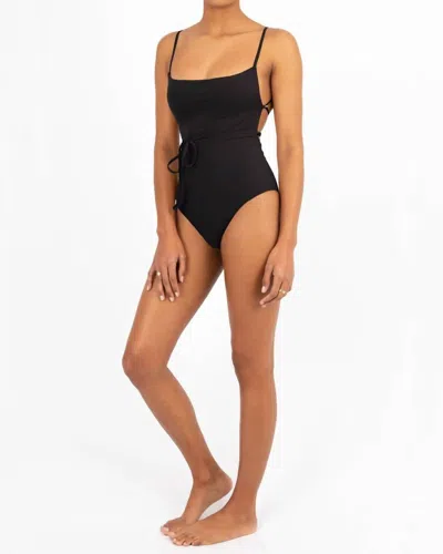 Anemos Km Tie One Piece In Black In Neutral