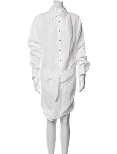 Pre-owned Anemos Knee-length Dress In White