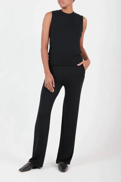 Anemos Knit Flared Pant In Black