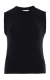 Anemos Sleeveless Sweater In Stretch Modal Knit In Black