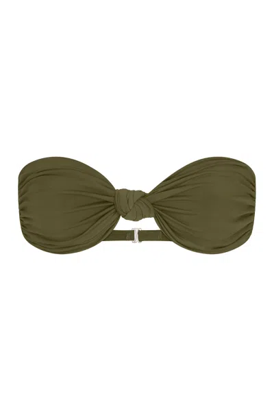 Anemos Knot Bandeau Bikini Top In Green