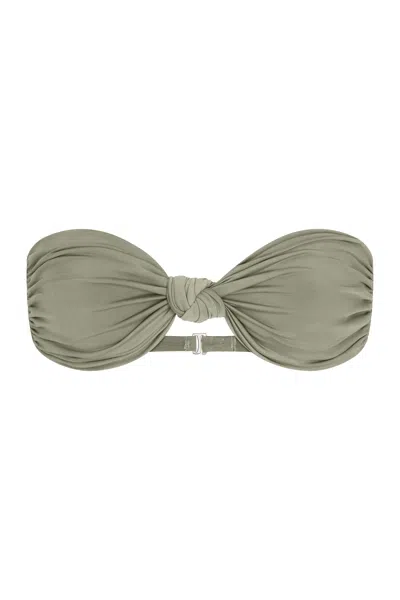 Anemos Knot Bandeau Bikini Top In Green