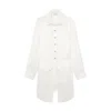Anemos L.a. Button-down Wrap Dress In White