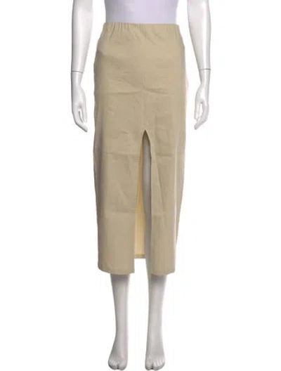 Pre-owned Anemos Linen Midi Length Skirt In Neutral