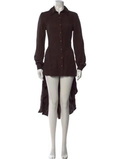 Pre-owned Anemos Long Dress In Brown