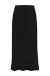 Anemos Maxi Skirt In Stretch Modal Knit In Black