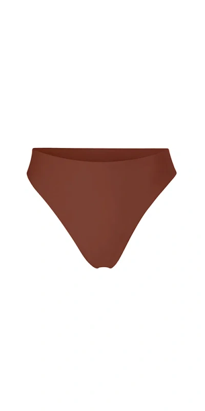 Anemos The Midi High-cut Bikini Bottom In Sienna