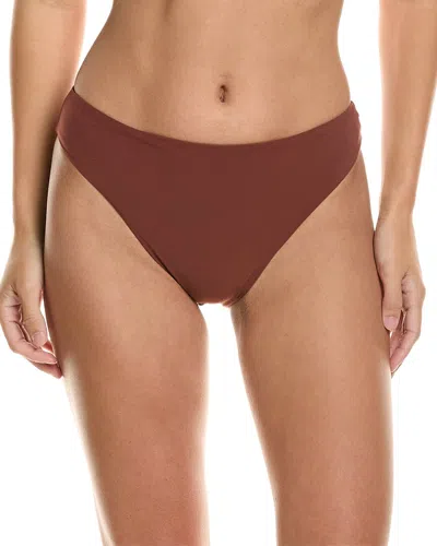 Anemos Midi High-cut Bikini Bottom In Brown