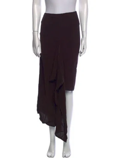 Pre-owned Anemos Midi Length Skirt In Brown