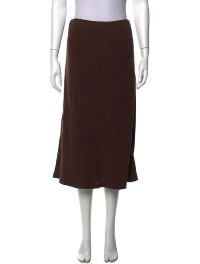 Pre-owned Anemos Midi Length Skirt In Brown
