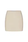 Anemos Mini Skirt In Stretch Suiting In Off-white