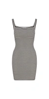 ANEMOS MINI TANK DRESS IN BLACK & WHITE STRIPE
