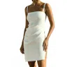 Anemos Nadege Draped Mini Dress In White In Neutral