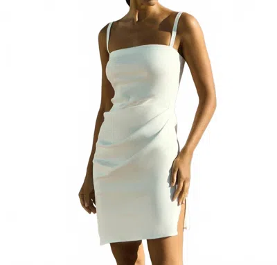 Anemos Nadege Draped Mini Dress In White In Neutral