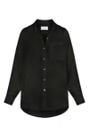 Anemos Oversized Button-down Pool Shirt Dress In Woven Cotton Gauze