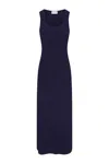 Anemos Preorder: Hume Tank Maxi Dress In Stretch Twill In Marine