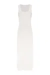 Anemos Preorder: Hume Tank Maxi Dress In Stretch Twill In White