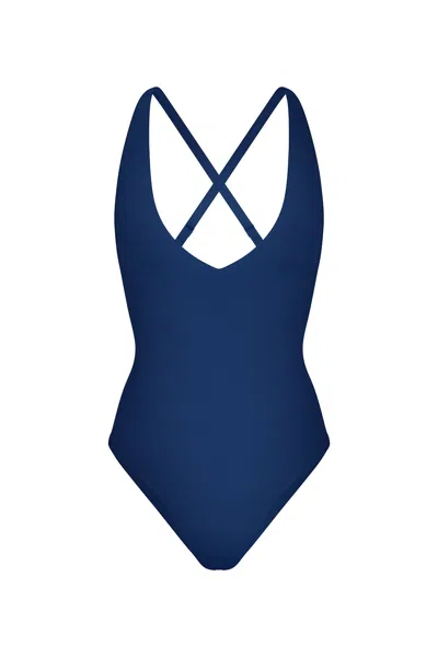 Anemos Preorder: Plunging One-piece In Blue