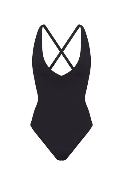 Anemos Preorder: Plunging One-piece In Black