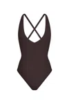 Anemos Preorder: Plunging One-piece In Espresso