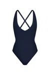 Anemos Preorder: Plunging One-piece In Navy