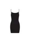 ANEMOS SQUARE NECK MINI TANK DRESS IN BLACK & WHITE CONTRAST STRAP JERSEY