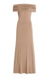 Anemos Ruched Off-the-shoulder Maxi Dress