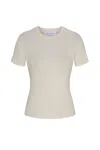 Anemos Short Sleeve T-shirt In Natural Tencel Linen Knit